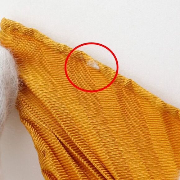 Hermes Pleated Carre LES Tambours Tambour Drum Silk Orange Women's Scarf - Picture 4 of 8